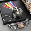 Measuring Cups and Spoons set of 17 Stainless Steel Measuring Cups Double Sided Magnetic Spoons Color Raindow