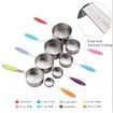 Measuring Cups and Spoons set of 17 Stainless Steel Measuring Cups Double Sided Magnetic Spoons Color Raindow