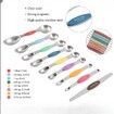 Measuring Cups and Spoons set of 17 Stainless Steel Measuring Cups Double Sided Magnetic Spoons Color Raindow