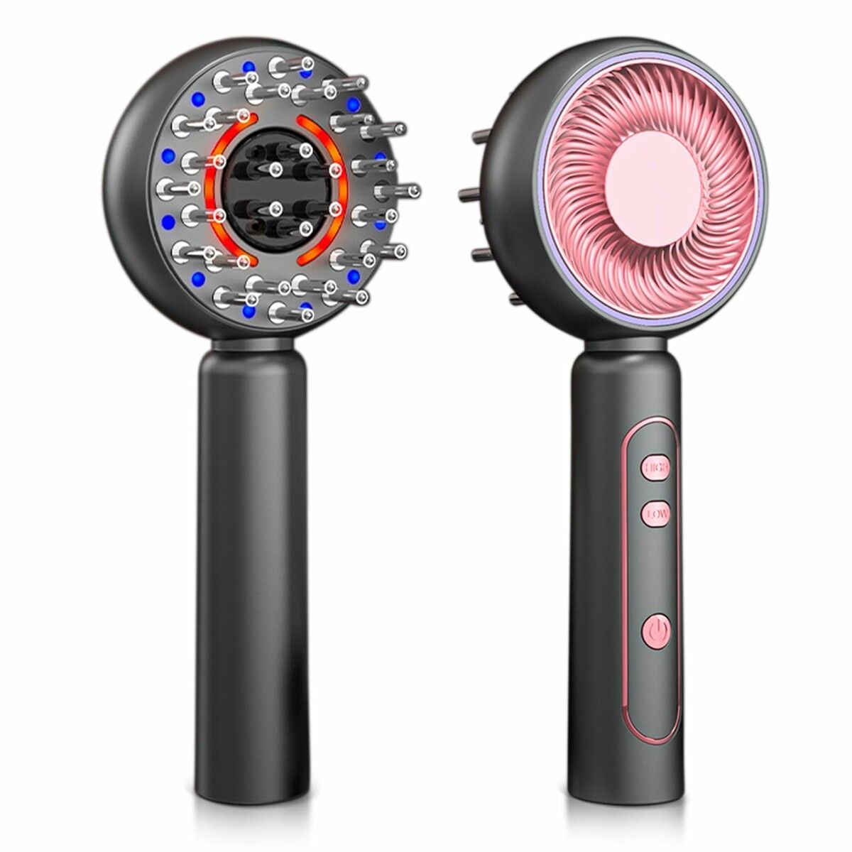 Hair Scalp Electric Massager Oil Applicator with Red Light Rechargeable ...