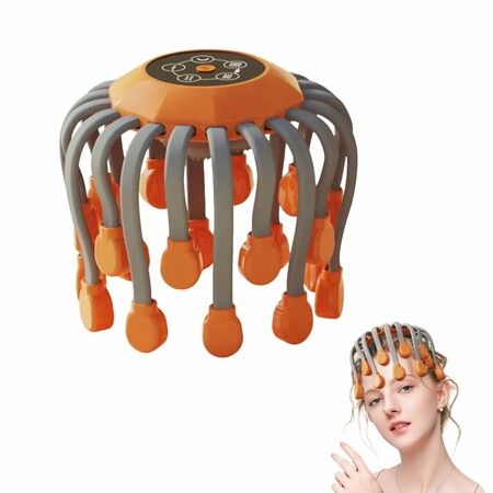 Electric Scalp Massager with 5 Modes,20 Massage Nodes,Smart Timing,360 Degree Adjustable Head Massager for Scalp Stress Relaxation