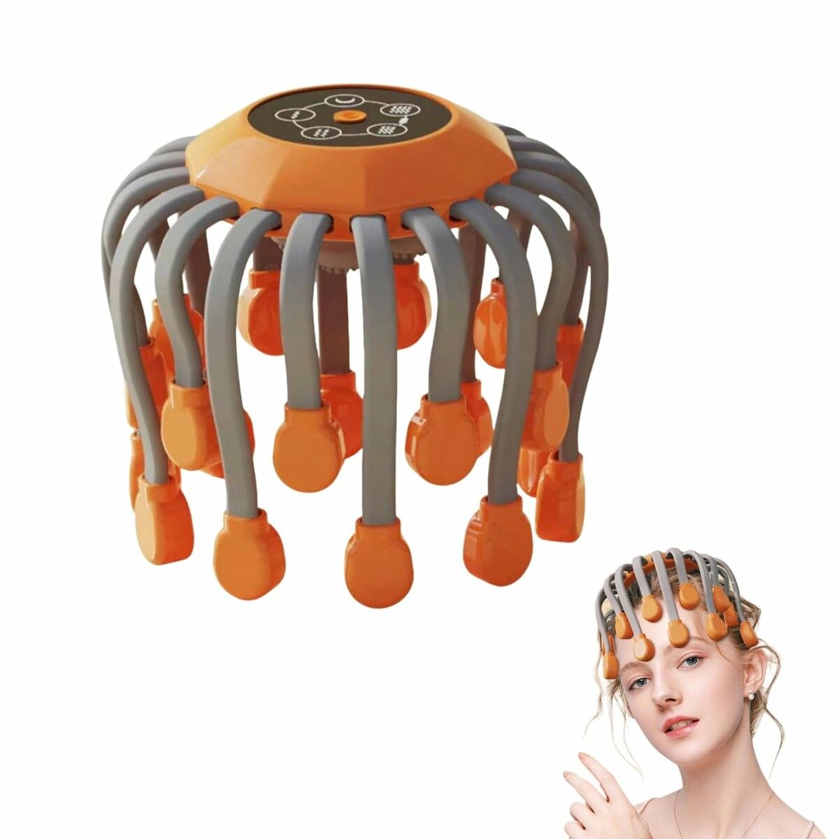 Electric Scalp Massager with 5 Modes,20 Massage Nodes,Smart Timing,360 Degree Adjustable Head Massager for Scalp Stress Relaxation