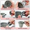 Foldable Silicone Cups,Travel Coffee Cups With Plastic Lids,Reusable Cup Set Suitable For Camping And Hiking Color Pink