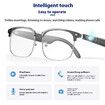 Black Sliver Border AI Smart Bluetooth Glasses Titanium Frame Wireless MultiFunction Driving Call
