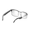 Black Sliver Border AI Smart Bluetooth Glasses Titanium Frame Wireless MultiFunction Driving Call