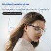 Black Sliver Border AI Smart Bluetooth Glasses Titanium Frame Wireless MultiFunction Driving Call