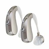Rechargeable Hearing Aids for Seniors,Elderly Noise Cancelling Headphones Wireless Hearing Amplifiers 2 Pcs Silver
