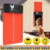 Automatic Chicken Coop Door with Light Sensor, Chicken Coop Door with Battery Operated, Red