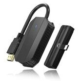 Wireless HDMl Transmitter Receiver 4K Decode 1080P Output,Extender 2.4G and 5G,Plug Play Support Type-C 3.1 USB-C Port Smartphone/Laptop with DP-Alt