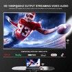 Wireless HDMI Transmitter Receiver Plug and Play with 5G,HD Extender Kit Support USB C Streaming Video Audio to Monitor from Laptop Camera STB,Orange