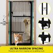 Pet Safety Gate Dog Cat Security Extra Tall Retractable Fence Enclosure Guard Kitchen Doorway Stairs Barrier with Walk Through Door 142cm Height