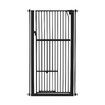 Pet Safety Gate Dog Cat Security Extra Tall Retractable Fence Enclosure Guard Kitchen Doorway Stairs Barrier with Walk Through Door 142cm Height