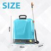 16L Electric Backpack Sprayer Disinfection Garden Watering Weed Remover 12V Rechargeable Battery Powered Herbicide Car Wash Knapsack Motor Auto Mixing