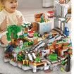 My World Building Blocks Case Creative Design Compatible Lego Small Particle War Horse  Cave House Childrens Assembled Toy Kids Moleka Village