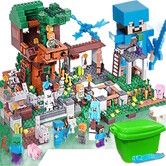 My World Building Blocks Case Creative Design Compatible Lego Small Particle War Horse  Cave House Childrens Assembled Toy Kids Moleka Village