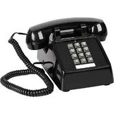 Classic Vintage Cord Phones for Landline Old Telephone with Mechanical Ringer Volume Control Retro Analog Desk Phone for Home House School,Black