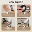 Gravity Electric Salt and Pepper Grinder Set, 2Pcs USB Rechargeable Stainless Steel Mills with Large Capacity Tall Glass