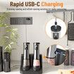Rechargeable Electric Salt and Pepper Grinder Set, USB Charging Port with Sliding Dust Cover, Automatic Salt and Pepper Mill Grinder