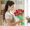 Rose Flowers Bouquet Building Set 960pcs Artificial Roses Botanical Collection Home Decor Perfect Birthday Valentines Gift Day Gifts Compatible with Lego