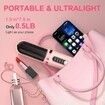 Cordless Hair Straightener for Women, USB Rechargeable Electric Hot Straightener Comb, Portable Mini Heated Hair Straightening for Travel, Pink