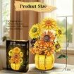 Sunflower Building Set Flowers with Vase Van Gogh Botanical Collection 1009pcs Compatible with Lego Ideal for Home and Office Decor Art Lover's Gift