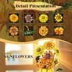 Sunflower Building Set Flowers with Vase Van Gogh Botanical Collection 1009pcs Compatible with Lego Ideal for Home and Office Decor Art Lover's Gift