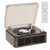 CD Player with Speakers HiFi Stereo Sound for Home,Bluetooth Retro Wood CD Music Players FM Radio with Remote Control,Support USB AUX Playback