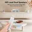 CD Player with Speakers HiFi Stereo Sound for Home,Bluetooth Retro Wood CD Music Players FM Radio with Remote Control,Support USB AUX Playback,White