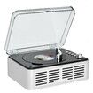 CD Player with Speakers HiFi Stereo Sound for Home,Bluetooth Retro Wood CD Music Players FM Radio with Remote Control,Support USB AUX Playback,White