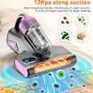 Mattress Vacuum Cleaner for Bed with UV Ultrasonic,Brushroll Rotation,Double-Cup,LED Display,14Kpa Suction 200W Powerful Handheld Vacuums(Gray Purple)