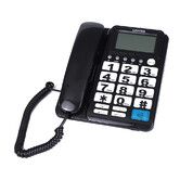 Corded Large FONT Phone Caller ID Call Waiting Landline Phones Home Free Calling Office Hotel Senior Aid  Black