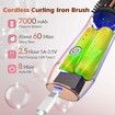 Cordless Curling Brush, Rechargeable Curling Iron Brush for Curl or Straighten Hair, Portable Hot Curling Brush for Travel