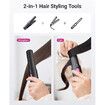 Cordless Hair Straightener and Curler 2 in 1, Mini Curling Iron Straightener Combo with 5000mAh Battery, USB-C Rechargeable, 15s Fast Heating