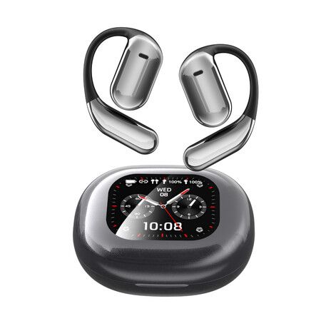 AI Translation Earbuds Real Time,144 Language Translator Over Ear Earbuds, Intelligent Touch Screen Open Bluetooth Earphones Bluetooth 5.4