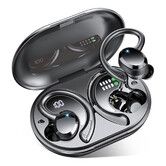 Wireless Earbuds Sport, Bluetooth 5.3 Headphones Bass HiFi Stereo Over EarBuds, IP7 Waterproof,Black