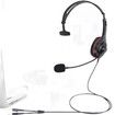 Single Ear for PC Noise Cancelling Headset Call Center Dual Audio Plugs Office Use Volume Control Headset Noise Cancelling Earphone Customer Service