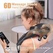 Electric Shiatsu Back and Neck Massager,Cordless Shoulder Massager with Heat,Deep Tissue 3D Kneading Massage Pillow for Shoulder,Leg, Body Muscle (Black)