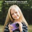 Kids Digital Camera,2.4 Inch TFT Display CCD Camera,32GB Card,48MP 8X Digital Zoom,Compact Retro Camera,Purple