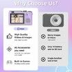 Kids Digital Camera,2.4 Inch TFT Display CCD Camera,32GB Card,48MP 8X Digital Zoom,Compact Retro Camera,Purple