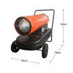 Industrial Fan Heater 38kW Diesel Kerosene Space Portable for Workshop Warehouse Shed Garage Greenhouse Office Fast Heating Warm Hot Air Forced Blower