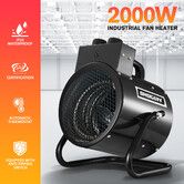 2000W Electric Fan Heater Industrial Workshop Room Space Carpet Dryer Warm Hot Air Blower Portable Standing Fast Heating with SAA Warehouse Office