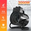 2000W Electric Fan Heater Industrial Workshop Room Space Carpet Dryer Warm Hot Air Blower Portable Standing Fast Heating with SAA Warehouse Office