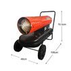 Industrial Space Heater 68kW Diesel Kerosene Air Forced Blow Fan Warm for Workshop Warehouse Shed Garage Greenhouse Office Fast Heating Shop Portable