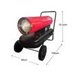 Industrial Fan Heater 68kW Diesel Kerosene Warm Space Forced Air Blower Workshop Warehouse Shed Garage Greenhouse Office Fast Heating Shop Portable