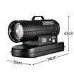 Industrial Fan Heater Diesel Kerosene Forced Warm Air Space Blower 28kW Portable for Workshop Warehouse Shed Garage Greenhouse Office Fast Heating