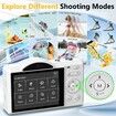 4K Digital Camera,WiFi 75MP Vlogging Cameras,Touchscreen Autofocus Point and Shoot Digital Camera with 16X Zoom,32GB Card,2 Batteries (White)