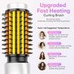 Cordless Hair Curling Iron Brush 3-in-1 Portable Wave Curling Wand, 1.5 Inch Ionic Heated Brush,USB Rechargeable Hair Curler, 1 Pack-White