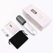 Cordless Hair Curling Iron Brush 3-in-1 Portable Wave Curling Wand, 1.5 Inch Ionic Heated Brush,USB Rechargeable Hair Curler, 1 Pack-White