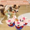 Interactive Dog Toys Pig, Jumping Squeaky Dog Toys with Music, Rechargeable Moving Dog Chew Toys for Cats Dogs,Red