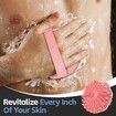 Silicone Scrubber, Exfoliating Body Wash Scrubbers, Shower Body Brush for Effective Showering Exfoliation and Gentle Massage, Pink